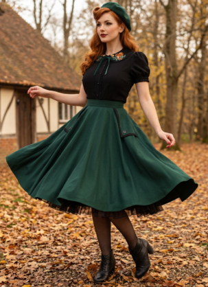 Grüner Damen High-Waist Rock Petticoat Tellerrock Jessica - Petrol Dunkelgrüner Rockabilly Damenrock Basic Swing Rock knielang von Hell Bunny dunkelgrüner Tellerrock petrolfarbener Damenrock High Waist Rock Damen Basic Tellerrock Swing Rock Damen Rockabilly Rock Vintage Damenrock 50er Jahre Rock Petticoat Rock knielanger Damenrock eleganter Damenrock Retro Rock Damen ausgestellter Damenrock Herbstrock Vintage Weihnachtsoutfit Vintage
