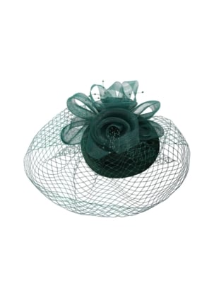 Green Fascinator, Women's Vintage Fascinator, Pillbox Hat, Women's Vintage Hat, Women's Wedding Fascinator, Elegant Headpiece, Women's Festive Fascinator, 1950s Fascinator, 1940s Hat, Women's Rockabilly Fascinator, Vintage Wedding Hat, Cocktail Hat, Women's Green Fascinator, Banned Retro Fascinator