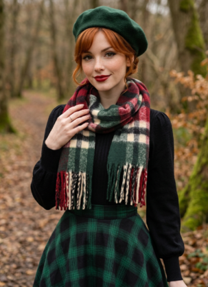 rot grün karierter Damen Winterschal Tartan Schal Damen Vintage karierter Wollschal Damen weicher Winterschal mit Fransen Damen rot grüner Schal Damen Vintage Karoschal Damen Retro Winterschal Damen kariert langer karierter Damenschal Banned Retro Schal kariert Tartan Wollschal Damen Winter Accessoire Damen kariert karierter Schal Herbst Winter Damen grün roter Fransen Schal Damen klassischer Damenschal mit Karomuster weicher Wollschal Damen kariert