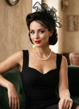Tocado negro para mujer, tocado grande para mujer, tocado vintage para mujer, tocado elegante para mujer, sombrero de cóctel para bodas para mujer, tocado festivo para mujer, sombrero vintage para mujer, tocado de los años 50 para mujer, tocado de los años 40, tocado rockabilly, tocado de sinamay, sombrero de boda para mujer, tocado retro prohibido