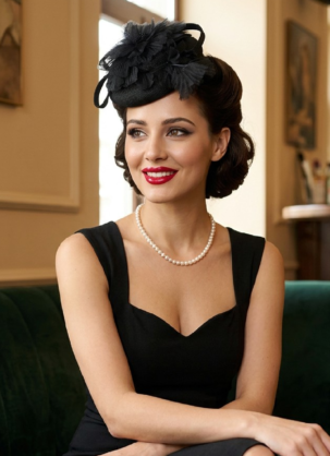Tocado negro para mujer, sombrero tipo pastillero negro, tocado vintage, sombrero tipo pastillero, sombrero elegante vintage para mujer, tocado de boda, tocado festivo para mujer, sombrero vintage, tocado de los años 50 para mujer, tocado de los años 40, tocado rockabilly, sombrero de boda para mujer, sombrero de boda negro, tocado retro prohibido